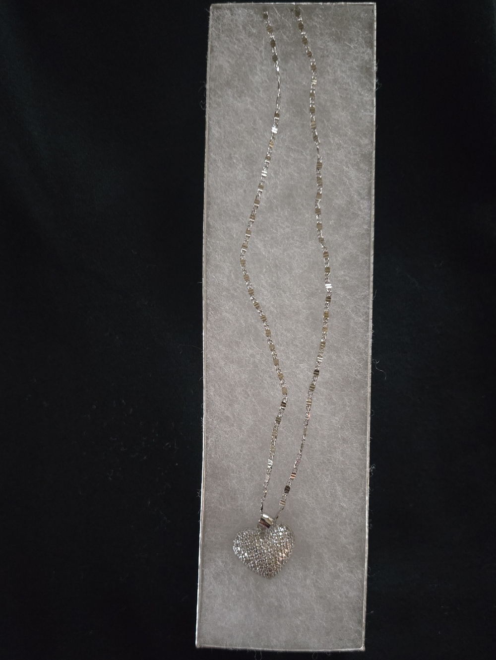 Silver Heart Pendant Necklace - Women Jewelry